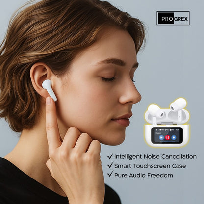 Smart Earbuds Pro with Touchscreen & Advanced Noise Cancellation