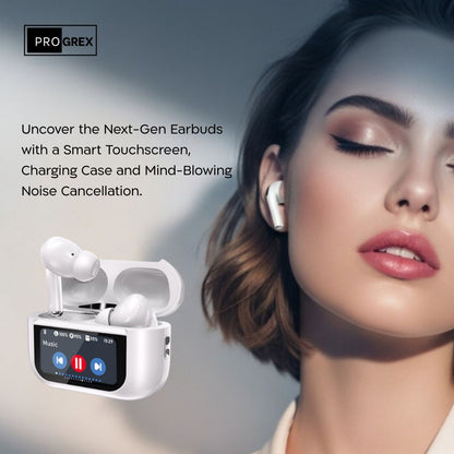 Smart Earbuds Pro with Touchscreen & Advanced Noise Cancellation